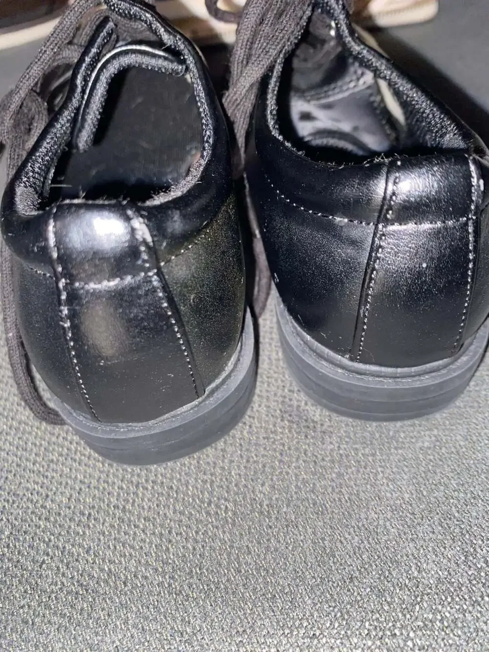 Smartfit Boys Black Cap Toe Lace-Up Dress Shoes Size 12.5